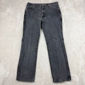 Wrangler Cowboy Cut Jeans Mens 35x32 (34x30.5) Charcoal Slim Straight 936WBK